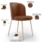 Cadeira Para Sala De Jantar Cozinha Estofada Gavi Arena L02 C