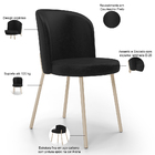 Cadeira Para Sala De Jantar Cozinha Estofada Gavi Arena L02 C