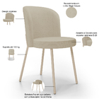 Cadeira Para Sala De Jantar Cozinha Estofada Gavi Arena L02 L