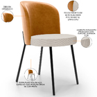 Cadeira Para Sala De Jantar Cozinha Estofada Gavi L02 Couríss