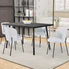 Cadeira Para Sala De Jantar Cozinha Estofada Gavi L02 Linho C