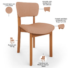 Cadeira Para Sala De Jantar Cozinha Living Estofada Dara L02