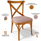 Cadeira Para Sala De Jantar E Estar Living Estofada Ávila L02