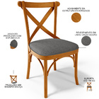 Cadeira Para Sala De Jantar E Estar Living Estofada Ávila L02