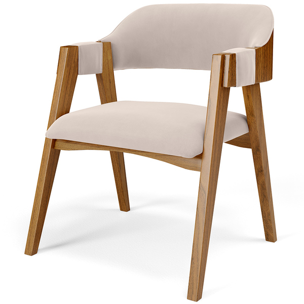 Cadeira Para Sala De Jantar E Estar Living Estofada Suran L02