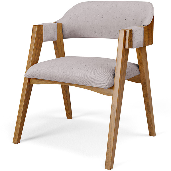 Cadeira Para Sala De Jantar E Estar Living Estofada Suran L02