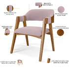 Cadeira Para Sala De Jantar E Estar Living Estofada Suran L02