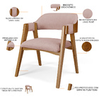 Cadeira Para Sala De Jantar E Estar Living Estofada Suran L02