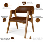 Cadeira Para Sala De Jantar E Estar Living Estofada Suran L02