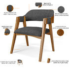 Cadeira Para Sala De Jantar E Estar Living Estofada Suran L02