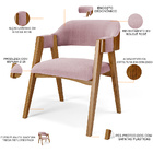 Cadeira Para Sala De Jantar E Estar Living Estofada Suran L02