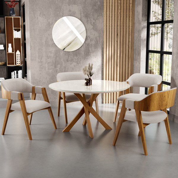 Cadeira Para Sala De Jantar E Estar Living Estofada Suran L02