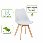 Cadeira Para Sala De Jantar Eames Leda Estofada Branco