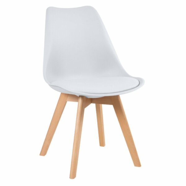 Cadeira Para Sala De Jantar Eames Leda Estofada Branco