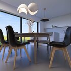 Cadeira Para Sala De Jantar Eames Leda Estofada Preto