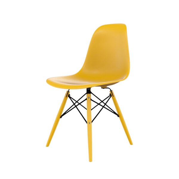 Cadeira Para Sala De Jantar Eames Pp Dsw Inj Amarelo Lumi