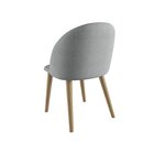 Cadeira Para Sala De Jantar Ediane Pé Cônico Madeira Cinza/mel