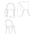 Cadeira Para Sala De Jantar Ediane Pé Cônico Madeira Verde/mel