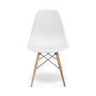 Cadeira Para Sala De Jantar Eiffel Eames Branco Base Madeira