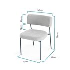 Cadeira Para Sala De Jantar Em Aço Slim Linho/taupe