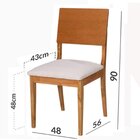 Cadeira Para Sala De Jantar Em Madeira Bella Off-white/mel