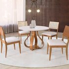 Cadeira Para Sala De Jantar Em Madeira Bella Off-white/mel