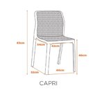 Cadeira Para Sala De Jantar Em Polipropileno Capri Terracota