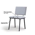 Cadeira Para Sala De Jantar Escritório Estofada Base Em Aço A