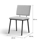 Cadeira Para Sala De Jantar Escritório Estofada Base Em Aço A