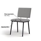 Cadeira Para Sala De Jantar Escritório Estofada Base Em Aço A