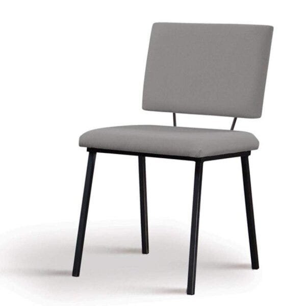 Cadeira Para Sala De Jantar Escritório Estofada Base Em Aço A