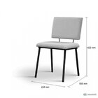 Cadeira Para Sala De Jantar Escritório Estofada Base Em Aço A