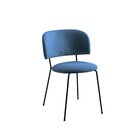 Cadeira Para Sala De Jantar Escritório Estofada Base Em Aço E