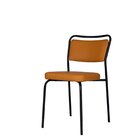 Cadeira Para Sala De Jantar Escritório Estofada Base Em Aço L