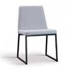 Cadeira Para Sala De Jantar Escritório Estofada Base Em Aço Y