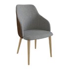 Cadeira Para Sala De Jantar Escritório Estofada Madeira Maciç