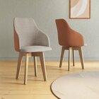 Cadeira Para Sala De Jantar Escritório Giratória Estofada Mad