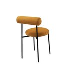 Cadeira Para Sala De Jantar Escritório Redonda Estofada Base