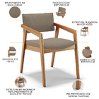 Cadeira Para Sala De Jantar Estar Living Giorgia L02 Bouclê B