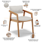 Cadeira Para Sala De Jantar Estar Living Giorgia L02 Bouclê C