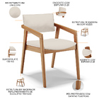 Cadeira Para Sala De Jantar Estar Living Giorgia L02 Linho Cr