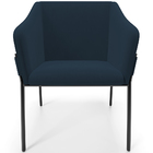 Cadeira Para Sala De Jantar Estar Living Olívia L02 Suede Azu