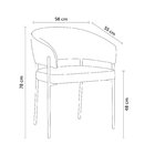 Cadeira Para Sala De Jantar Estofada Bari Bouclé Cinza