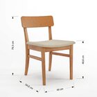 Cadeira Para Sala De Jantar Estofada Jazz Castanho/caramelo 1