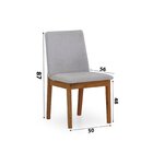 Cadeira Para Sala De Jantar Estofada Madeira Maciça Cecília O