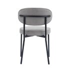 Cadeira Para Sala De Jantar Estofada Pés Aço Cinza Eva 80x51x