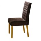 Cadeira Para Sala De Jantar Estofada Veludo Buenos Aires Mark