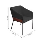 Cadeira Para Sala De Jantar Flavia Bouclê Grafite/preto