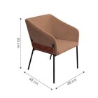 Cadeira Para Sala De Jantar Flavia Bouclê Marrom/preto