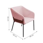 Cadeira Para Sala De Jantar Flavia Bouclê Rosê/preto